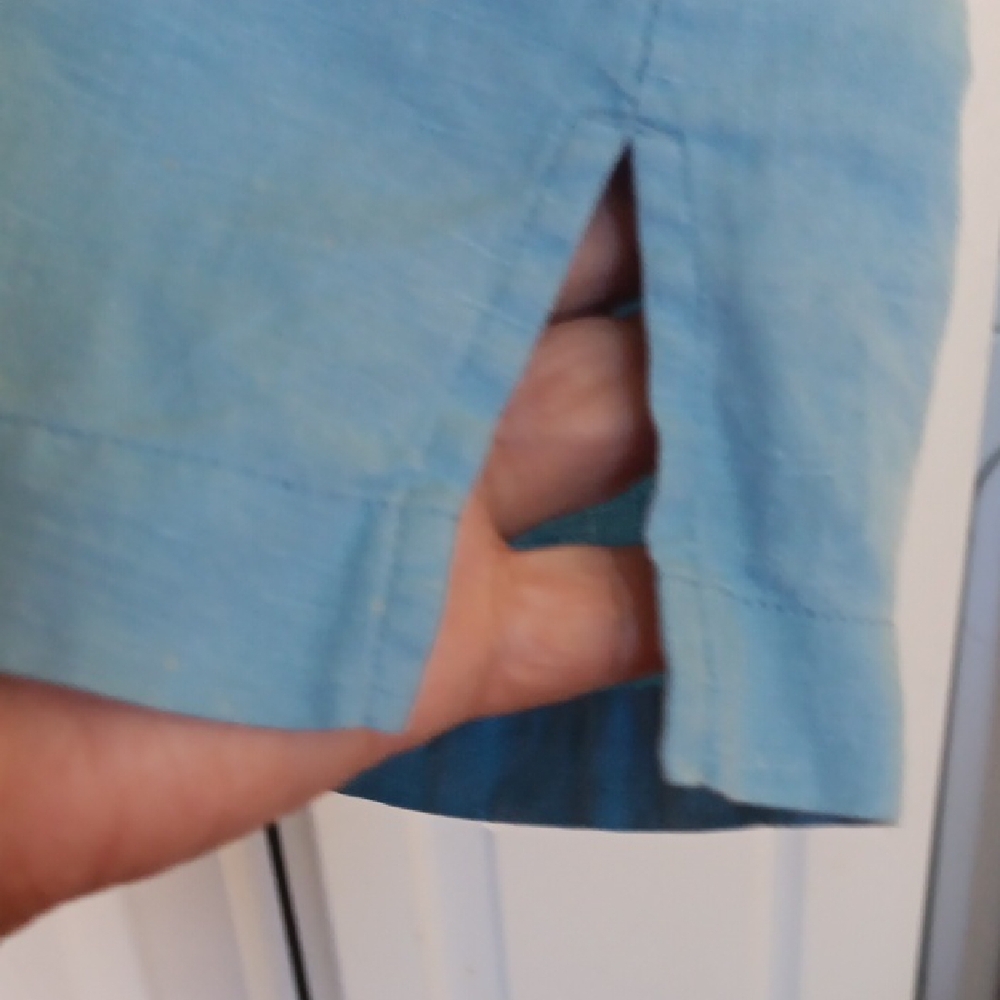 Vtg Nat Nast Blue Casual Button Down Shirt 100% Linen Size M - Picture 2 of 6